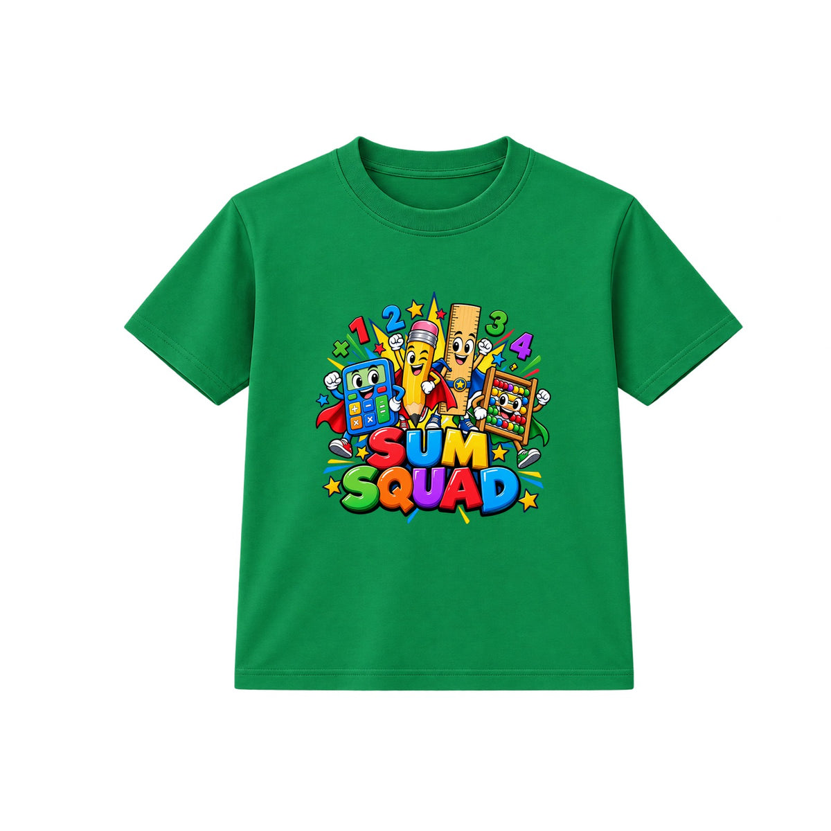 Sum Squad kids Number Day t-shirt - Green