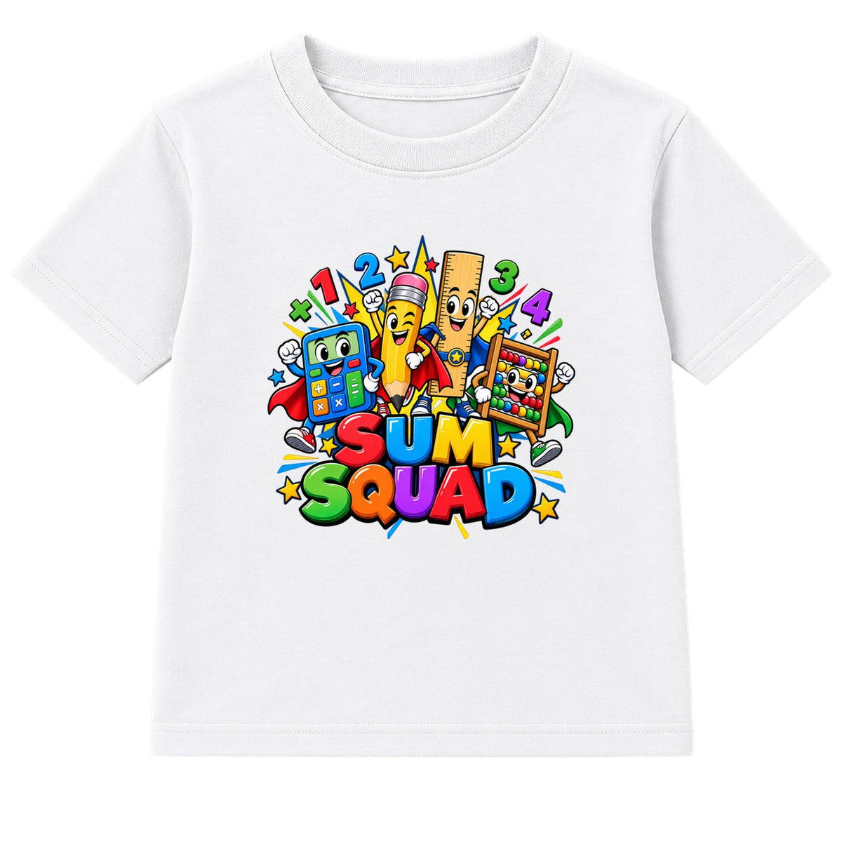 Sum Squad kids Number Day t-shirt - White