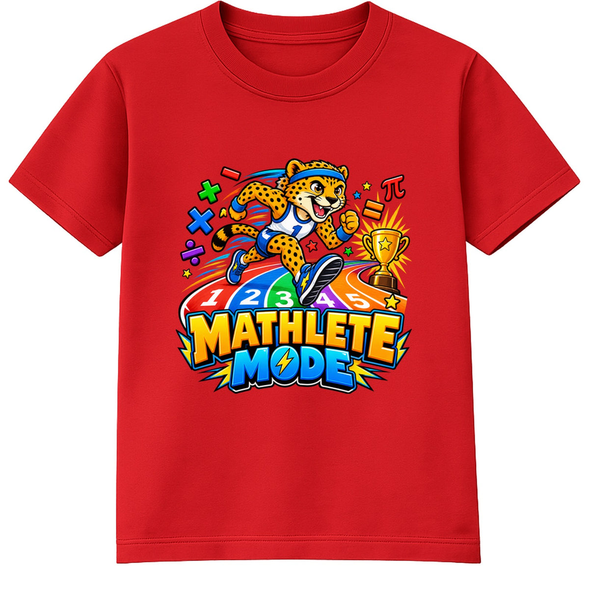 Mathlete Mode kids Number Day t-shirt - Red