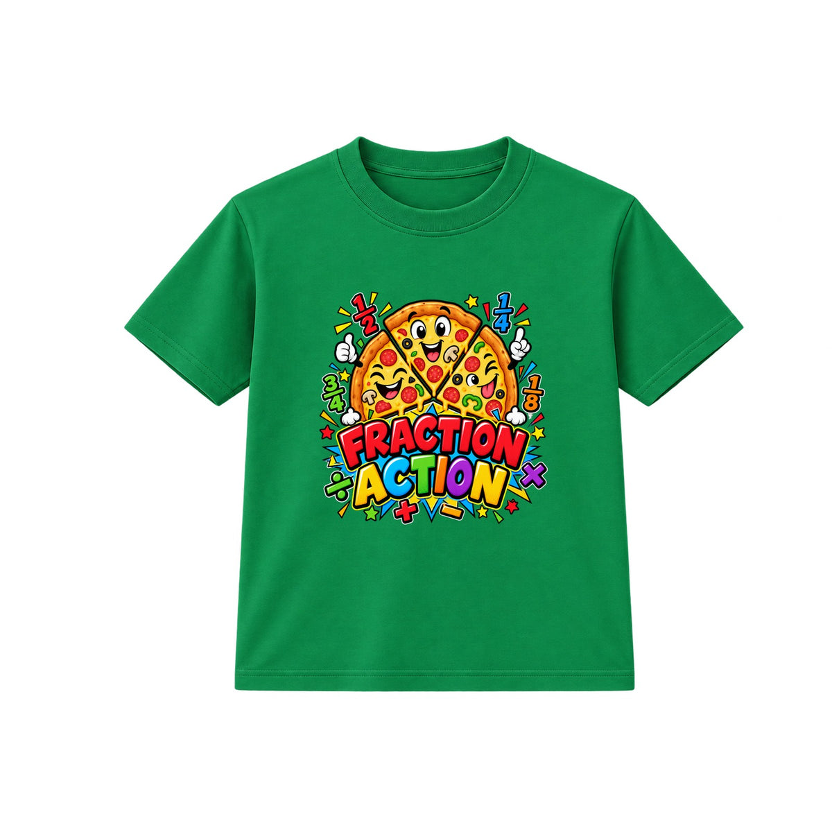 Fraction Action kids Number Day t-shirt - Green