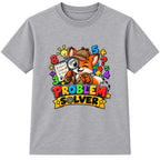 Problem Solver kids Number Day t-shirt - Heather Grey