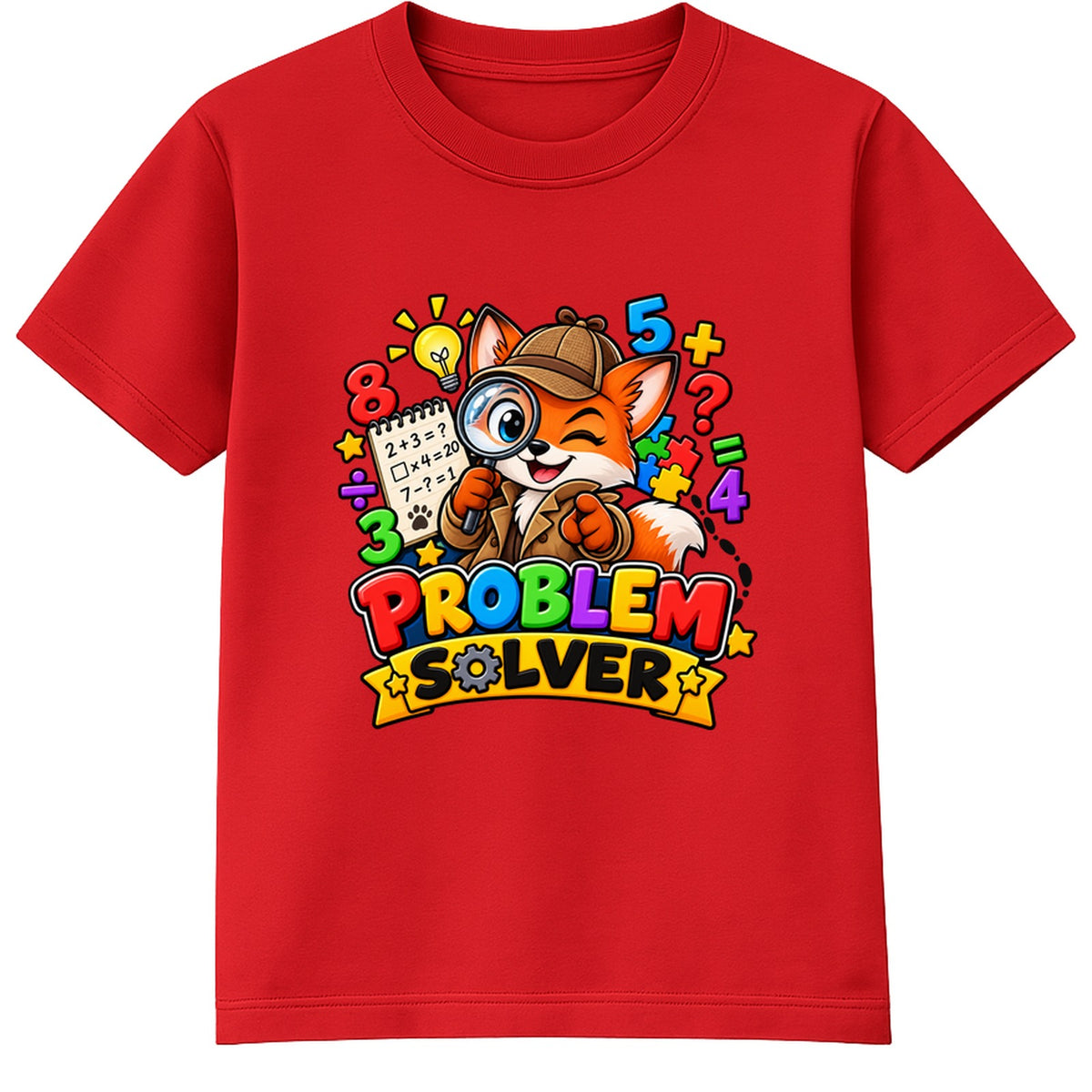 Problem Solver kids Number Day t-shirt - Red