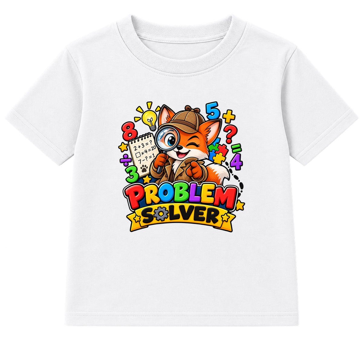 Problem Solver kids Number Day t-shirt - White