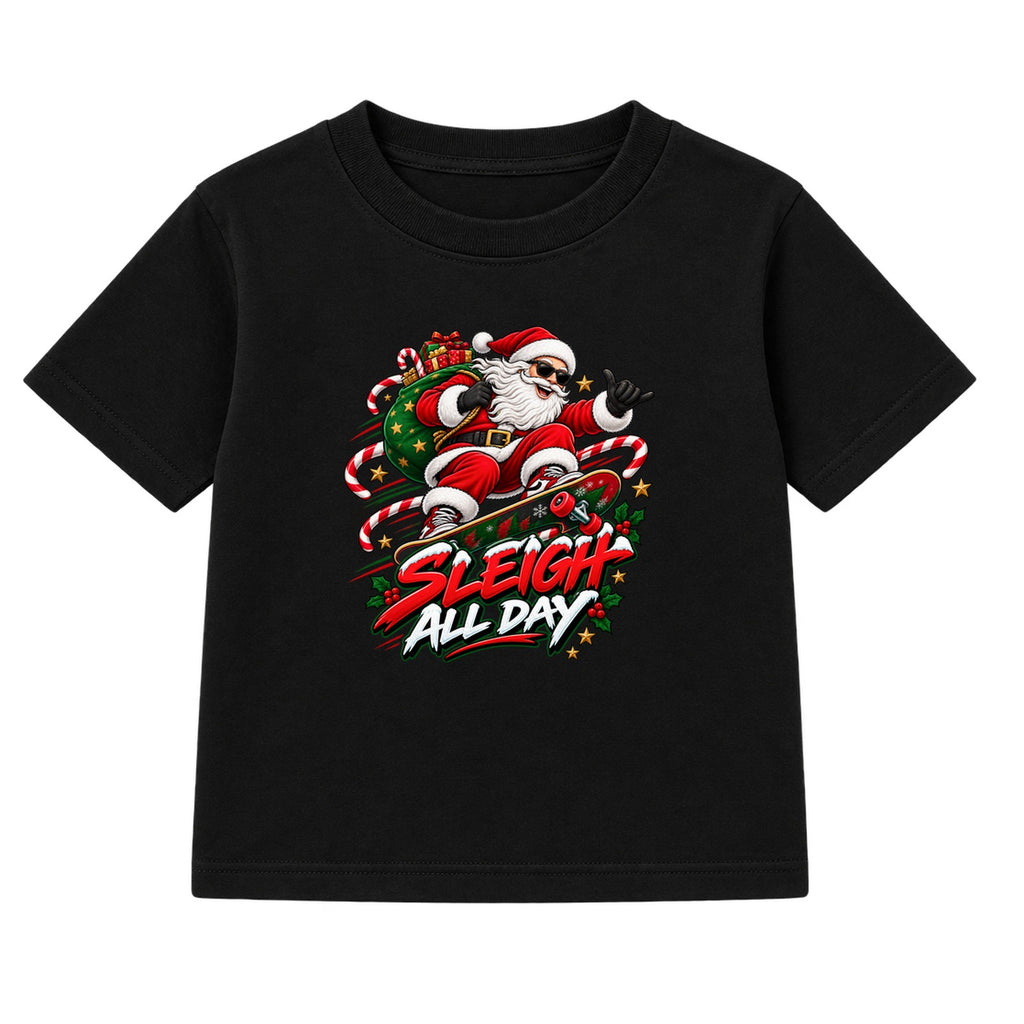 Sleigh All Day adult Christmas t-shirt - Black