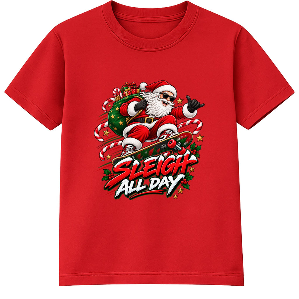 Sleigh All Day adult Christmas t-shirt - Red