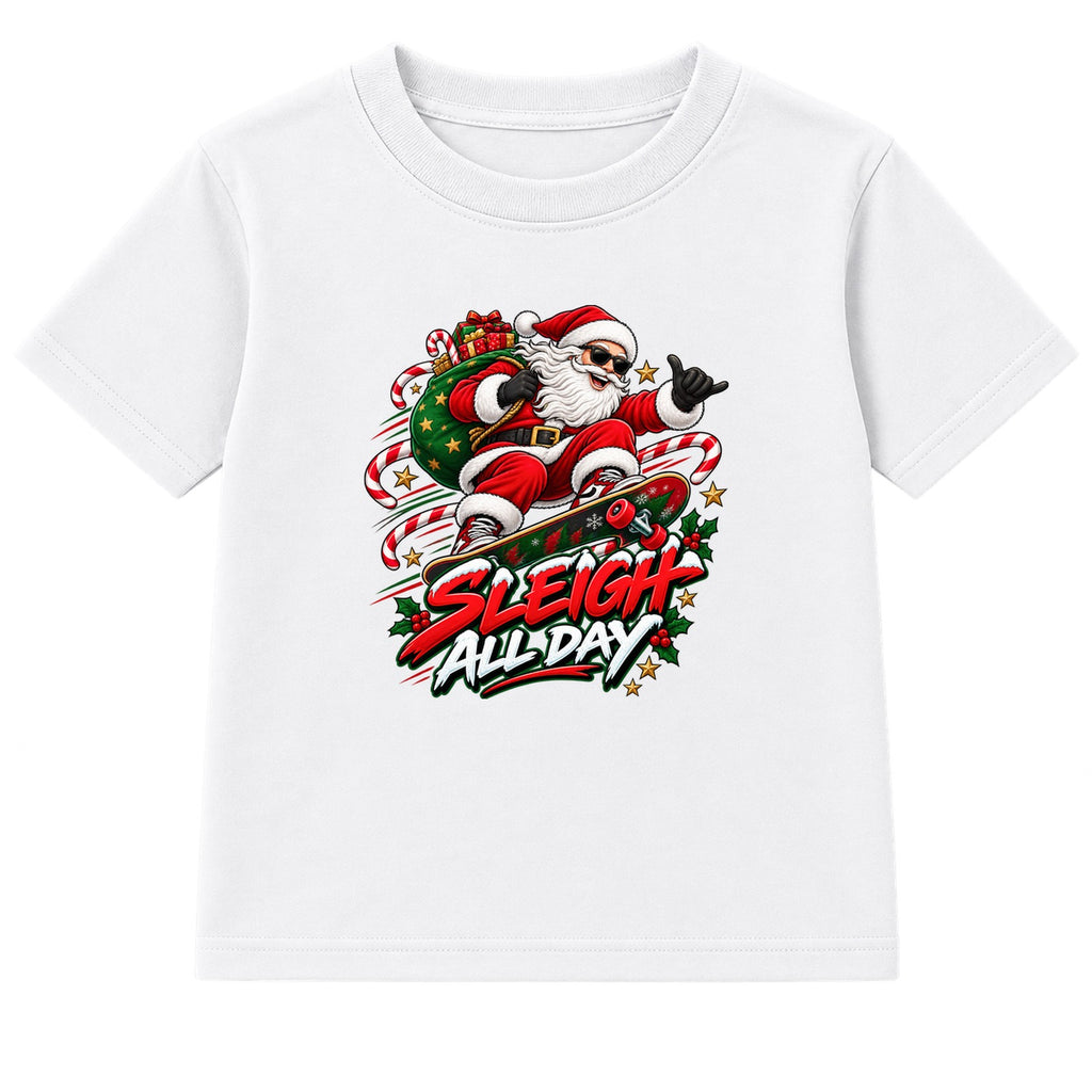 Sleigh All Day adult Christmas t-shirt - White