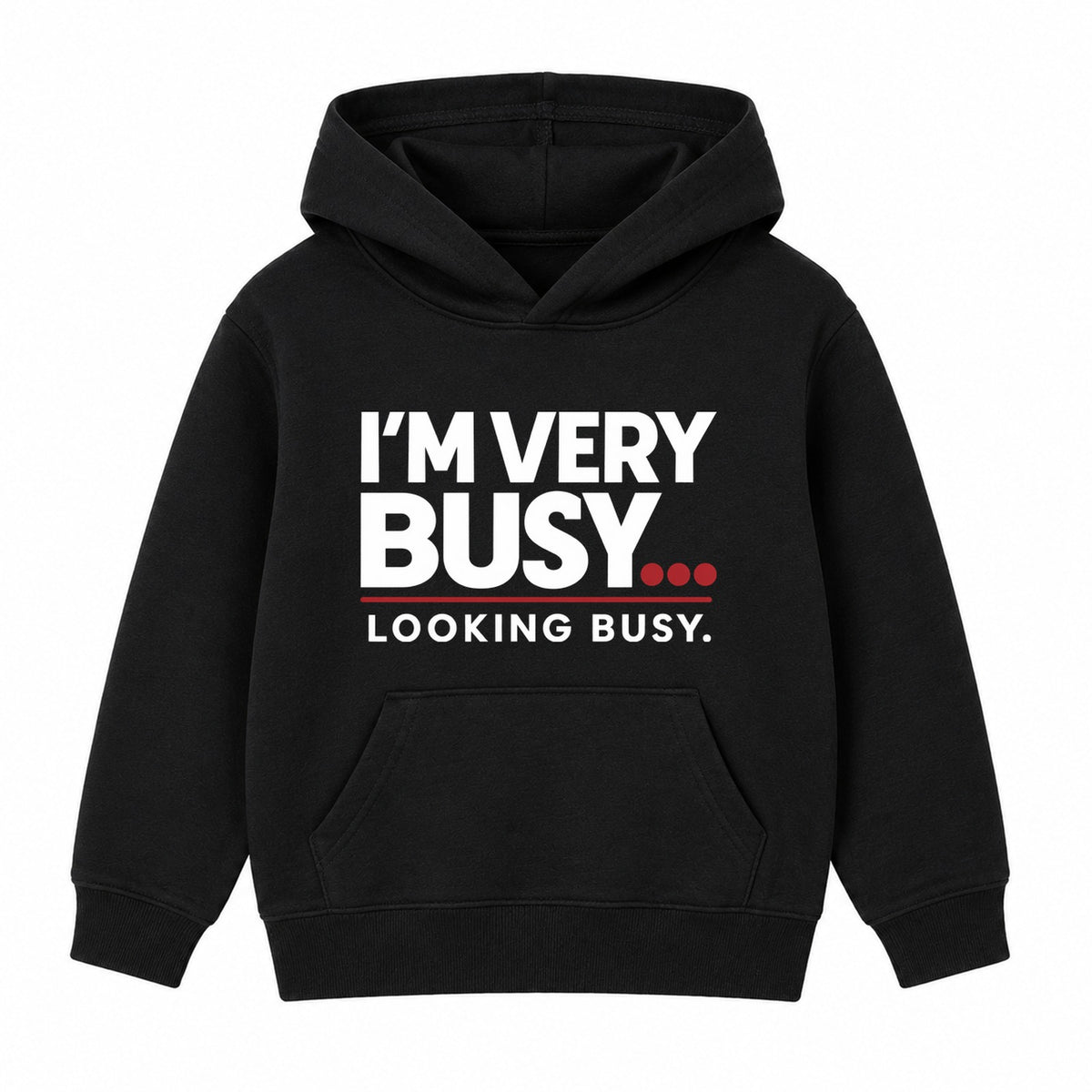 Very Busy Looking Busy adult slogan hoodie - Black