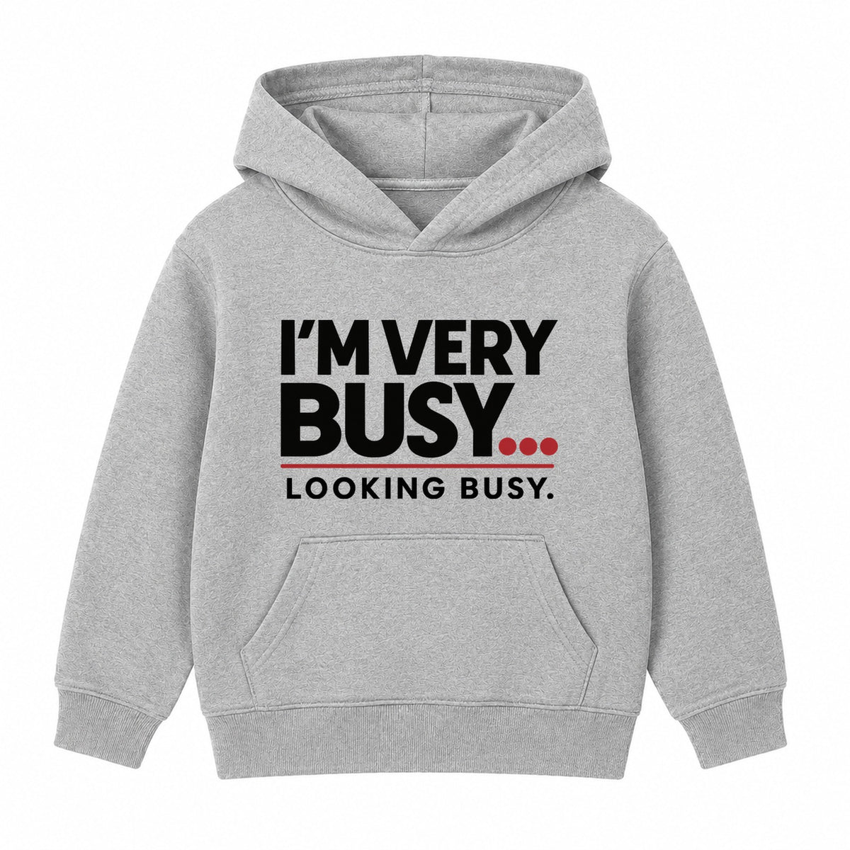 Very Busy Looking Busy adult slogan hoodie - Heather Grey