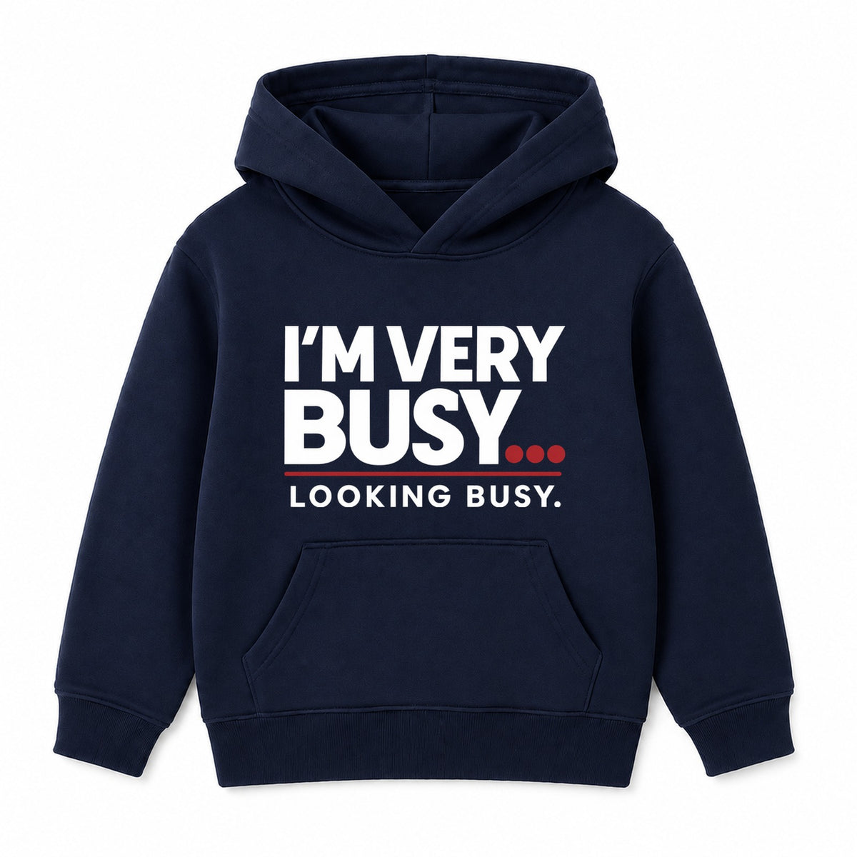 Very Busy Looking Busy adult slogan hoodie - Navy