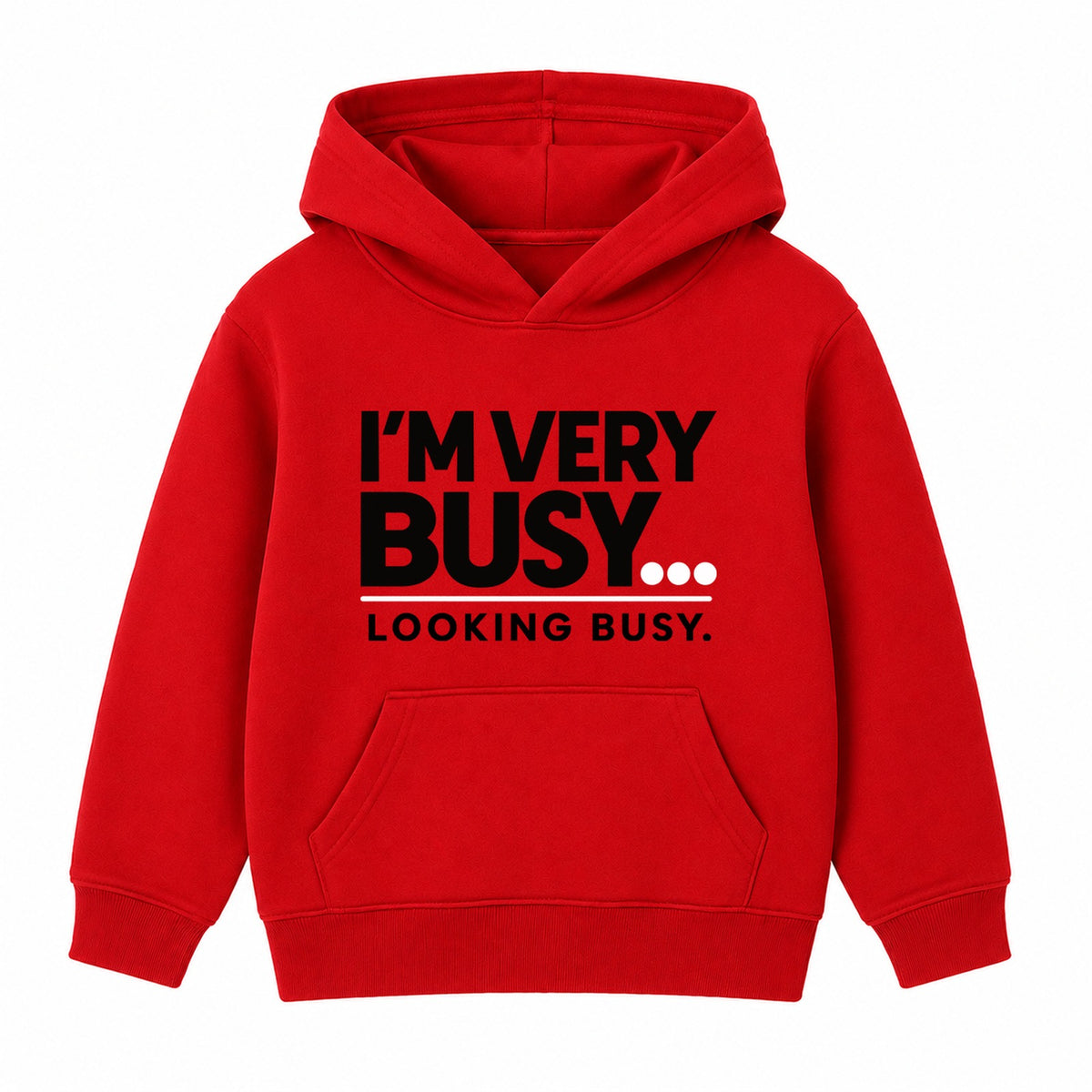 Very Busy Looking Busy adult slogan hoodie - Red