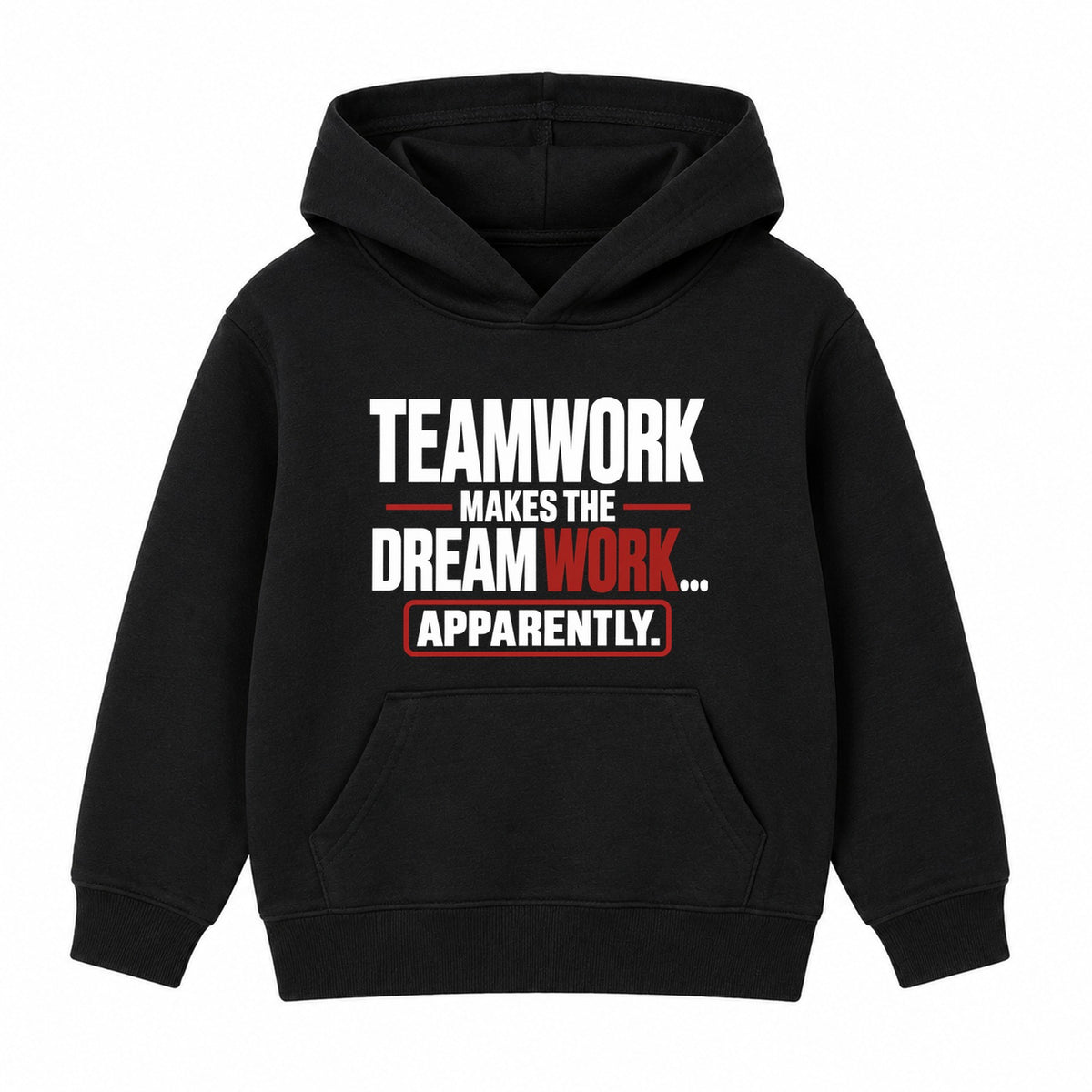 Teamwork Apparently adult slogan hoodie - Black