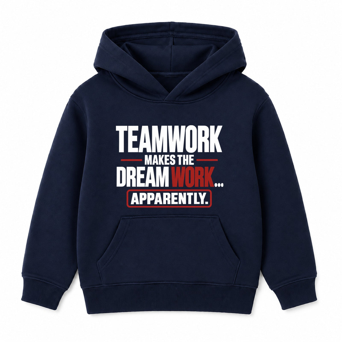 Teamwork Apparently adult slogan hoodie - Navy