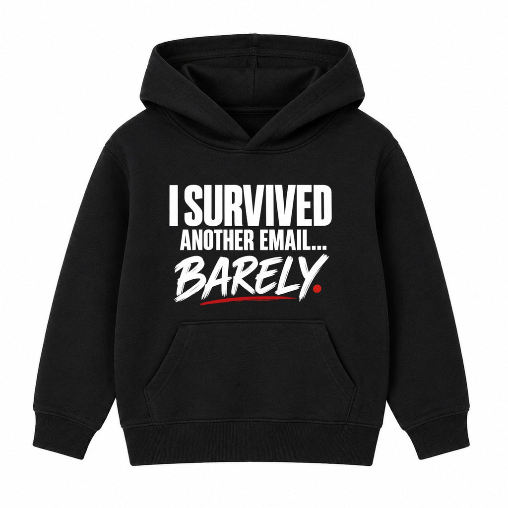 Survived Another Email adult slogan hoodie - Black