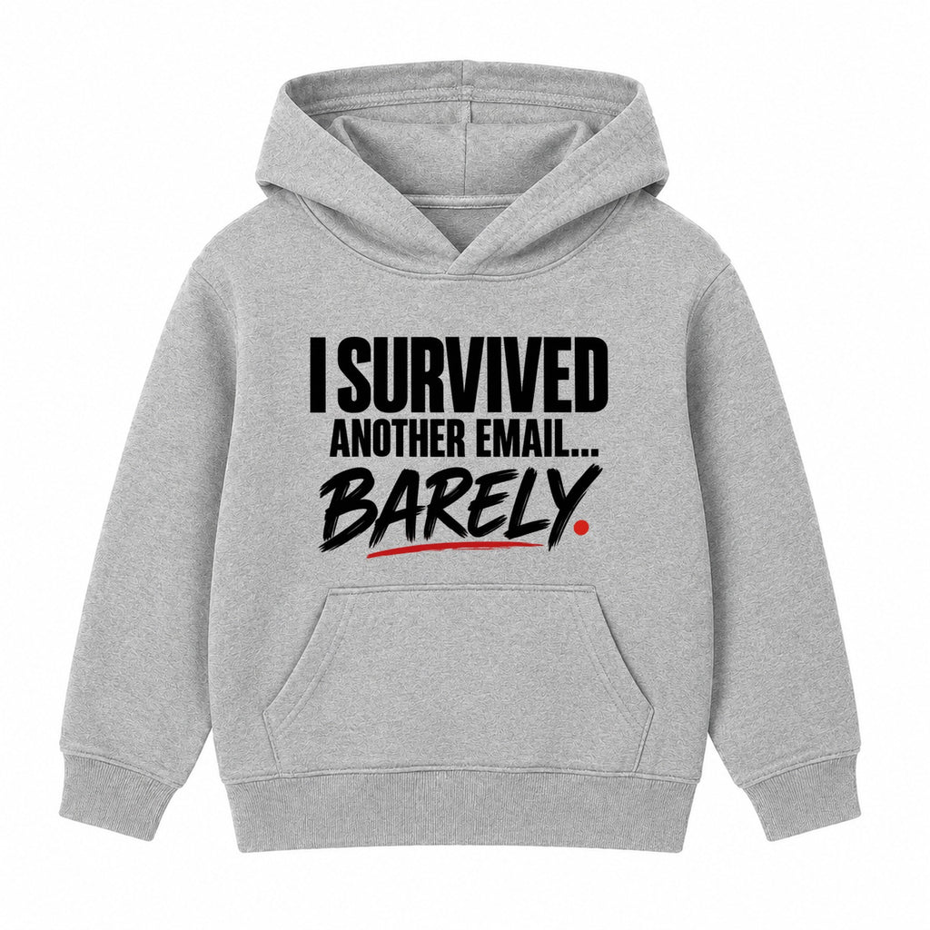Survived Another Email adult slogan hoodie - Heather Grey