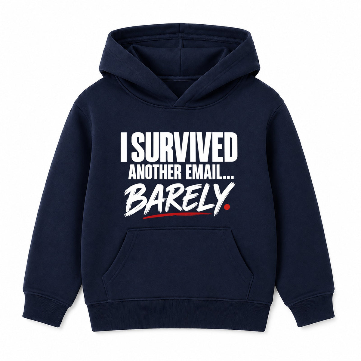 Survived Another Email adult slogan hoodie - Navy