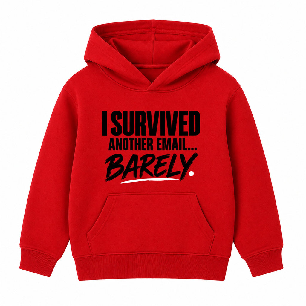 Survived Another Email adult slogan hoodie - Red
