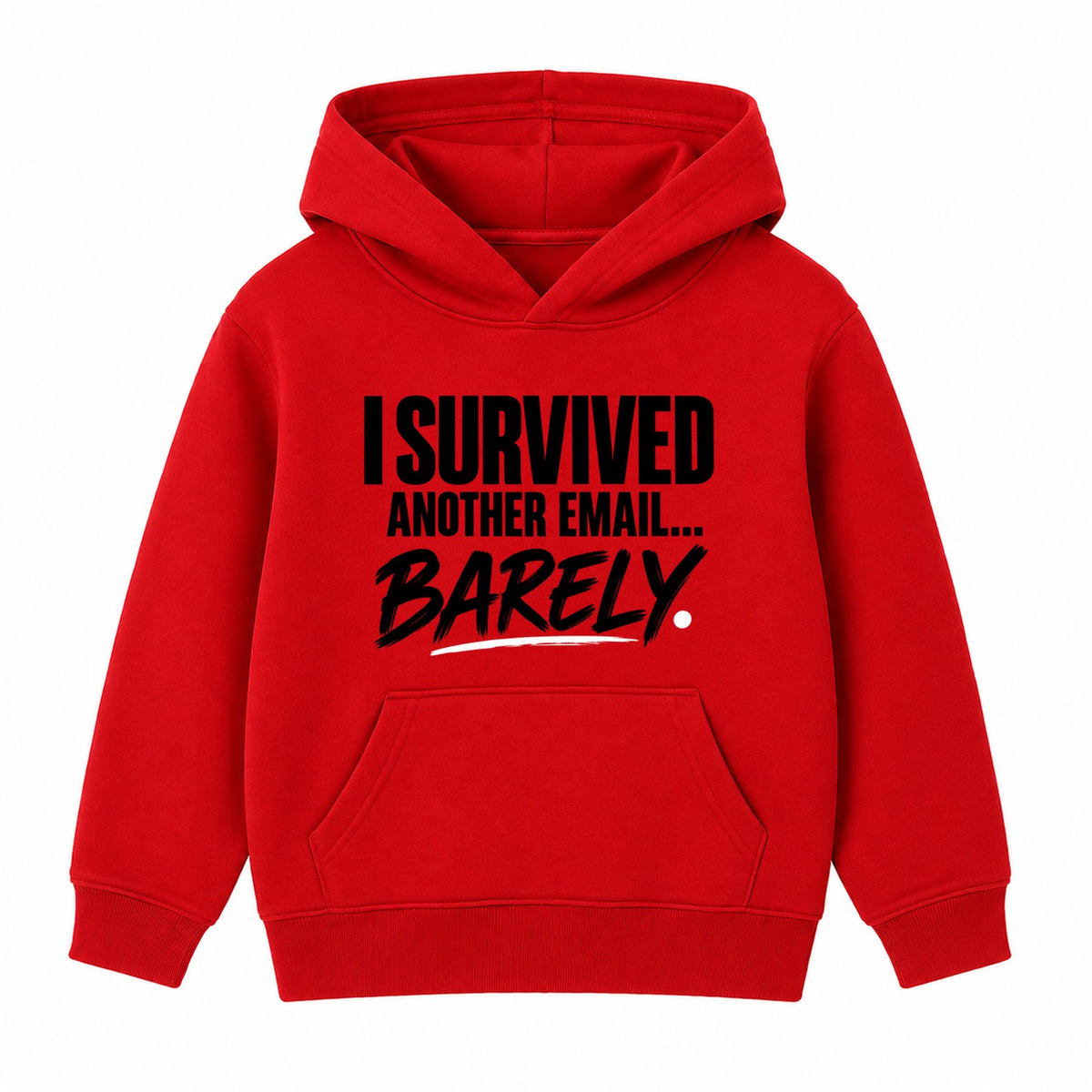 Survived Another Email adult slogan hoodie - Red