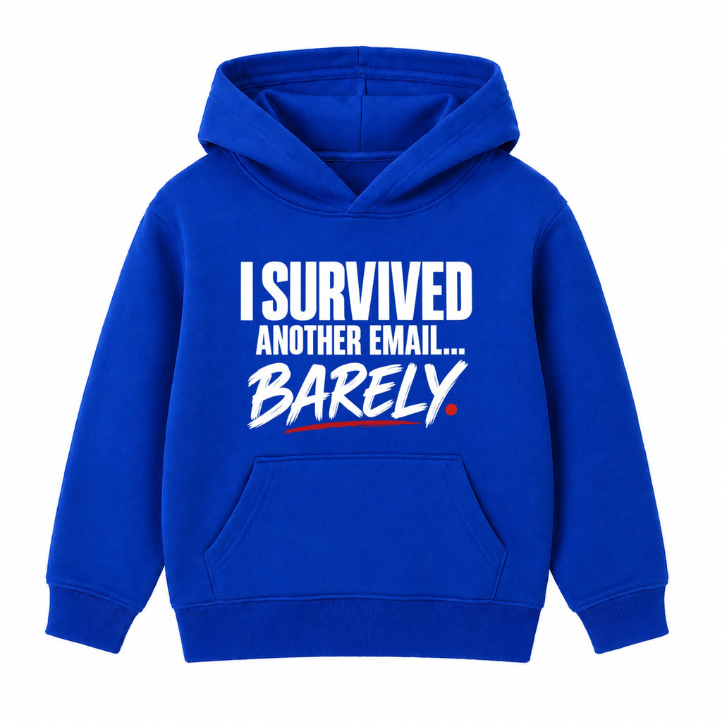 Survived Another Email adult slogan hoodie - Royal Blue