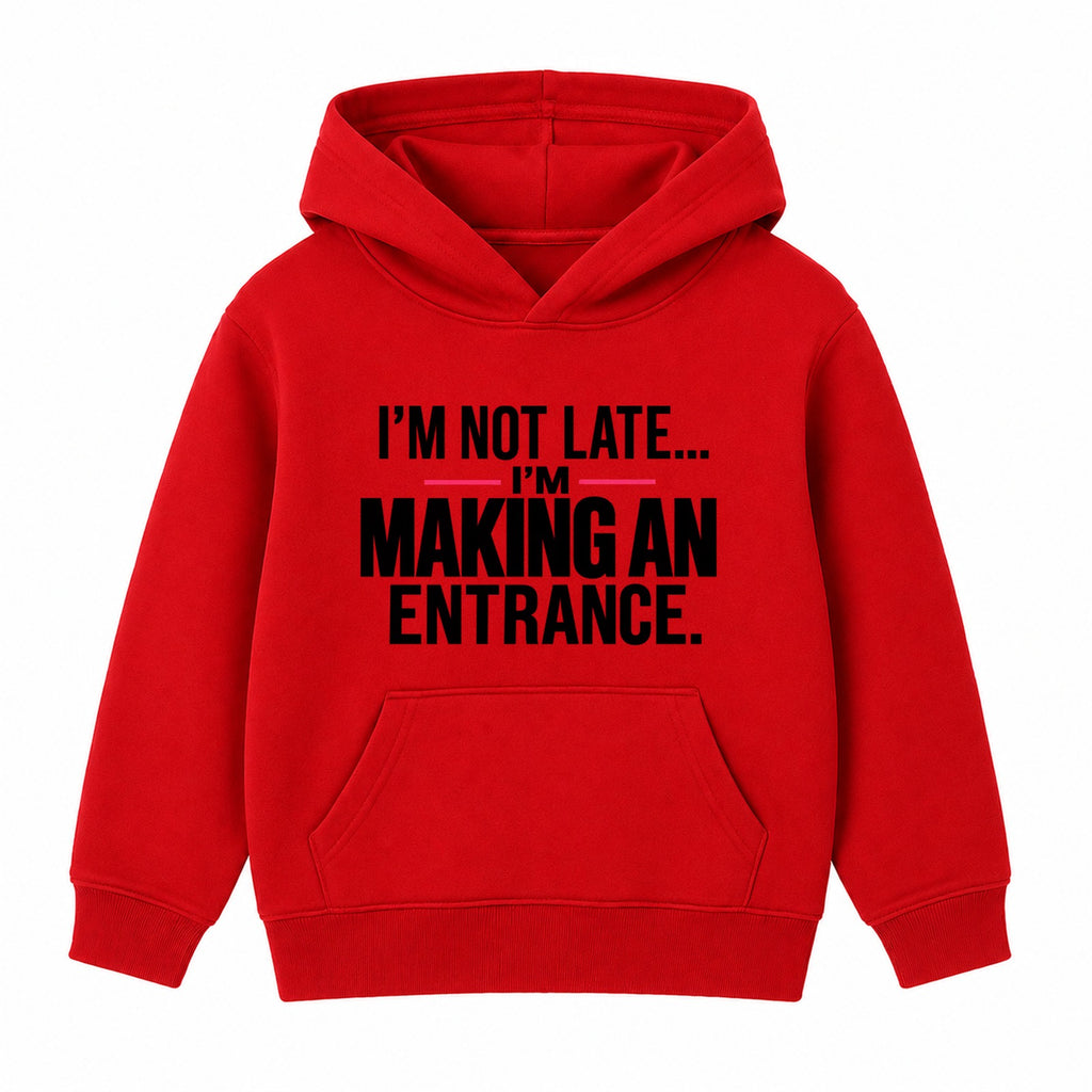 Making An Entrance adult slogan hoodie - Red