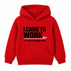 Came To Work adult slogan hoodie - Red