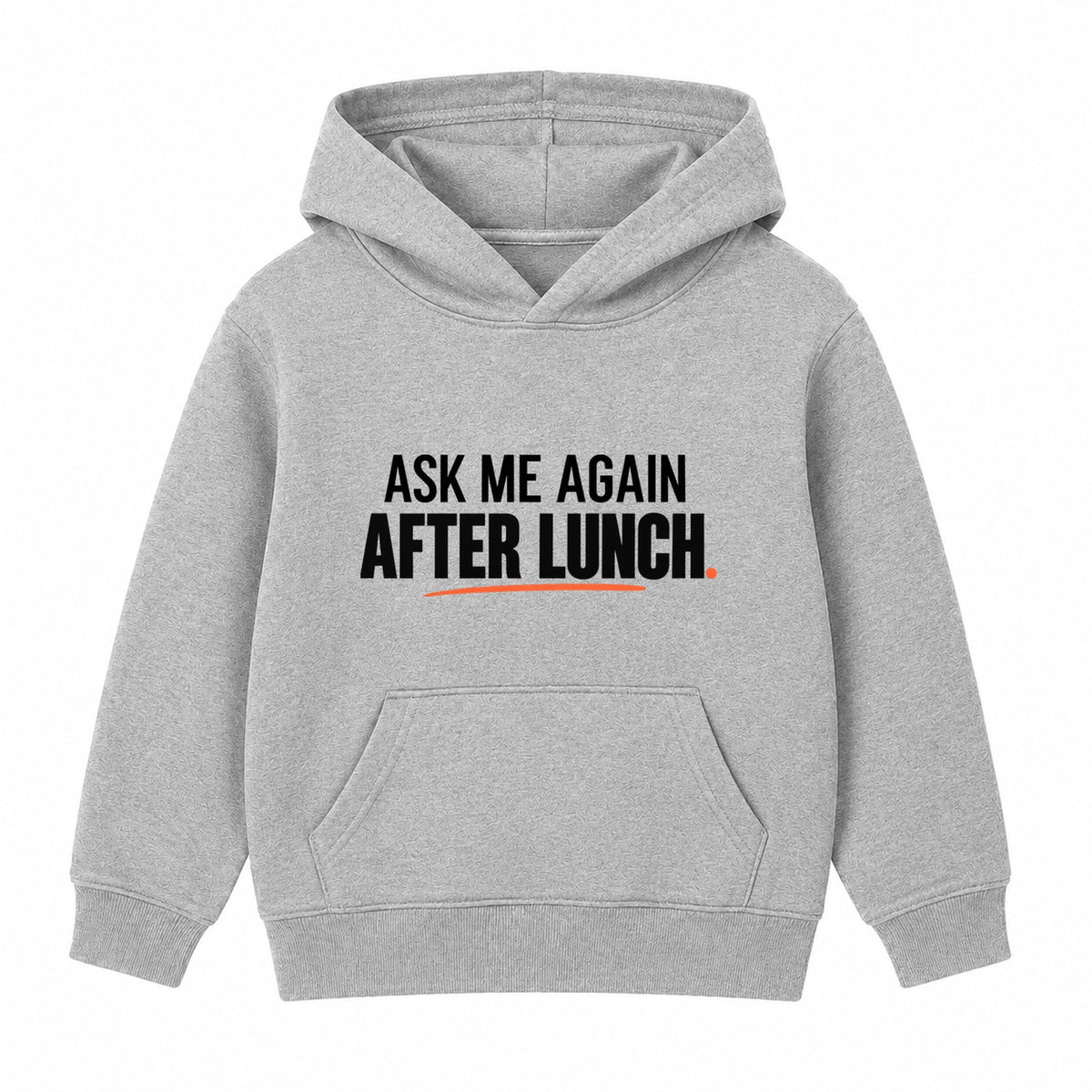 Ask Me After Lunch adult slogan hoodie - Heather Grey