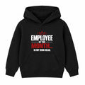 Employee Of The Month adult slogan hoodie - Black