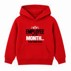 Employee Of The Month adult slogan hoodie - Red