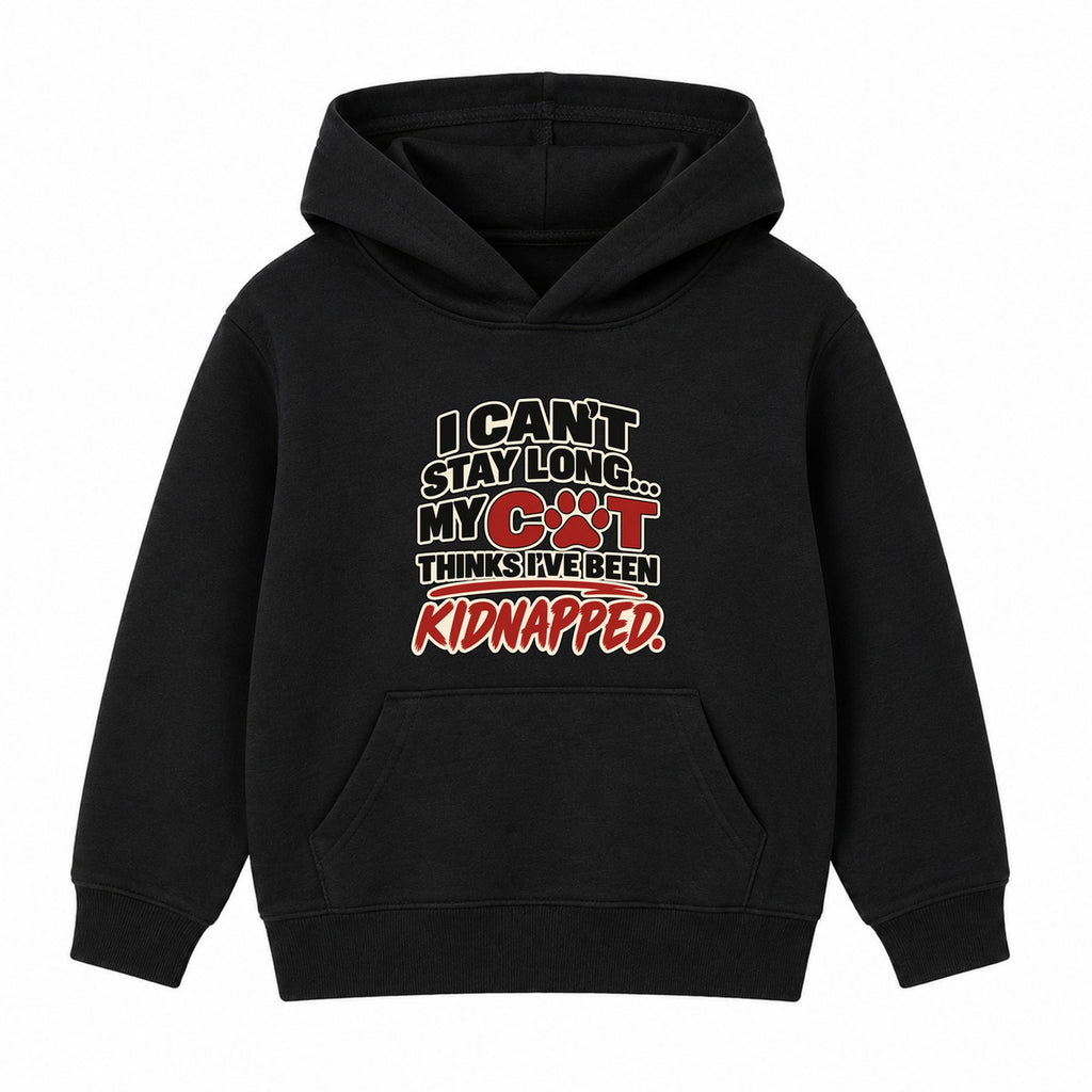 My Cat Thinks I've Been Kidnapped adult slogan hoodie - Black