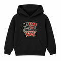 My Cat And I Talk About You adult slogan hoodie - Black