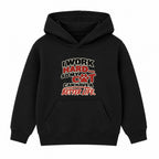 Work Hard For My Cat adult slogan hoodie - Black