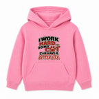 Work Hard For My Cat adult slogan hoodie - Pink