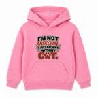 Rather Be With My Cat adult slogan hoodie - Pink