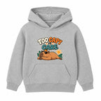Too Capy To Care adult slogan hoodie - Heather Grey