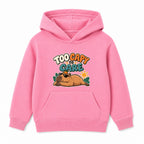 Too Capy To Care adult slogan hoodie - Pink