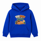 Too Capy To Care adult slogan hoodie - Royal Blue