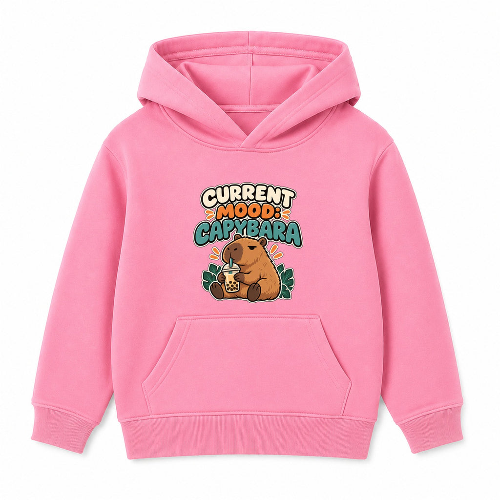 Current Mood Capybara adult slogan hoodie - Pink