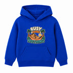 Busy Doing Nothing adult slogan hoodie - Royal Blue