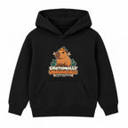 Emotionally Unavailable adult slogan hoodie - Black