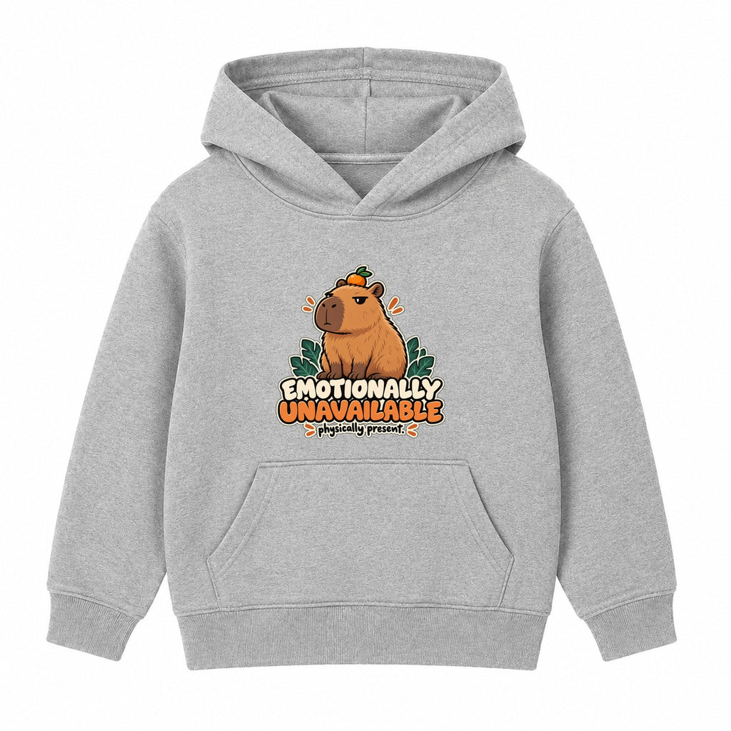 Emotionally Unavailable adult slogan hoodie - Heather Grey