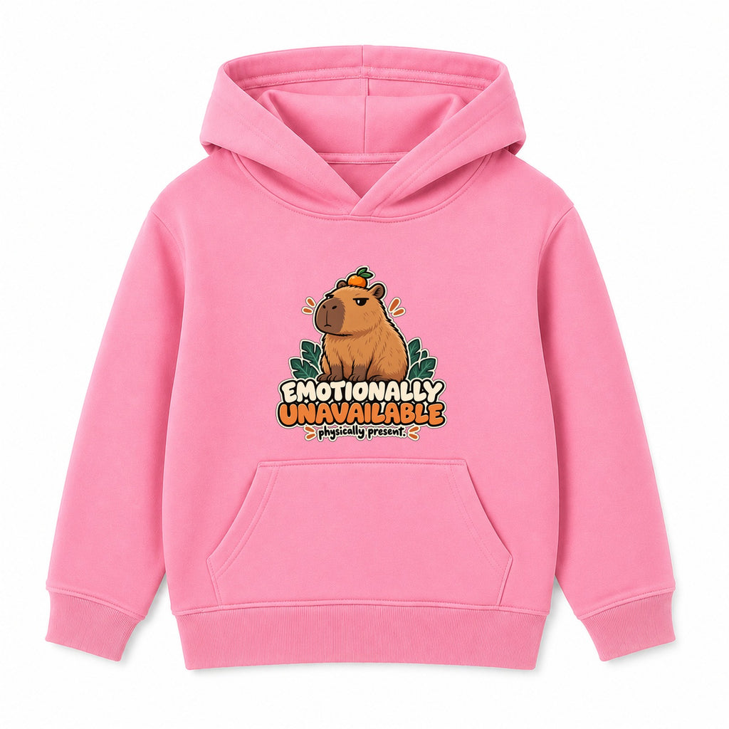 Emotionally Unavailable adult slogan hoodie - Pink