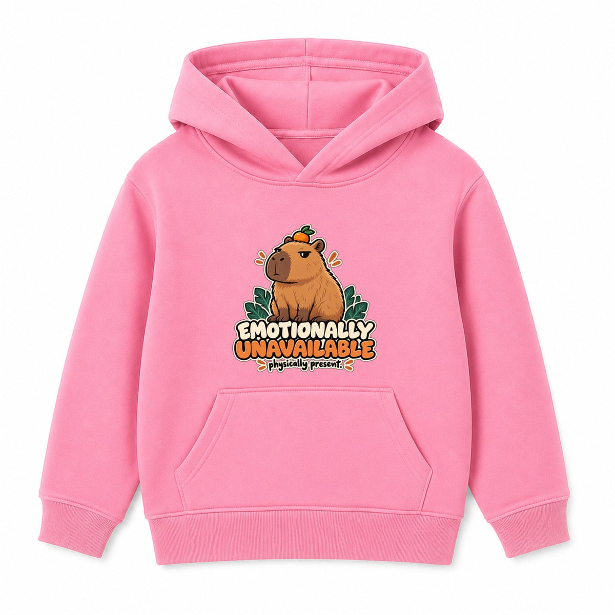 Emotionally Unavailable adult slogan hoodie - Pink