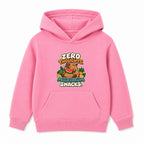 Zero Thoughts Maximum Snacks adult slogan hoodie - Pink