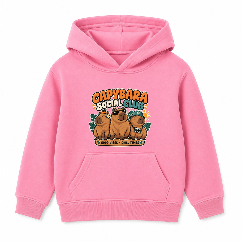 Capybara Social Club adult slogan hoodie - Pink