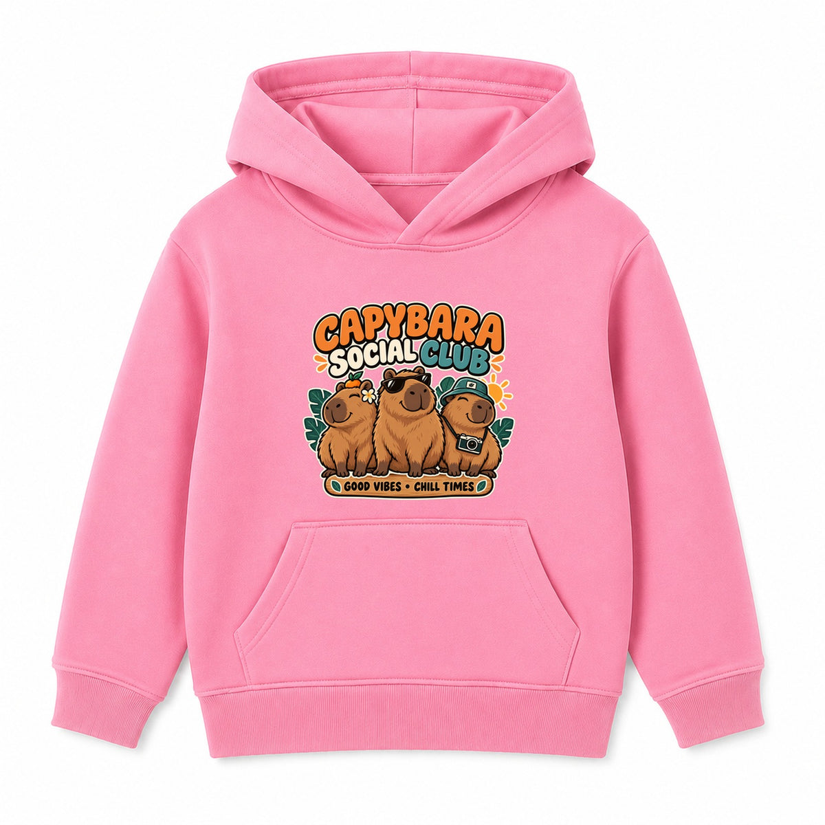 Capybara Social Club adult slogan hoodie - Pink