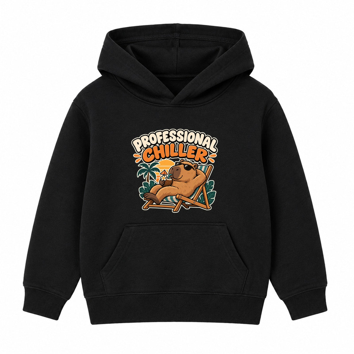 Professional Chiller adult slogan hoodie - Black