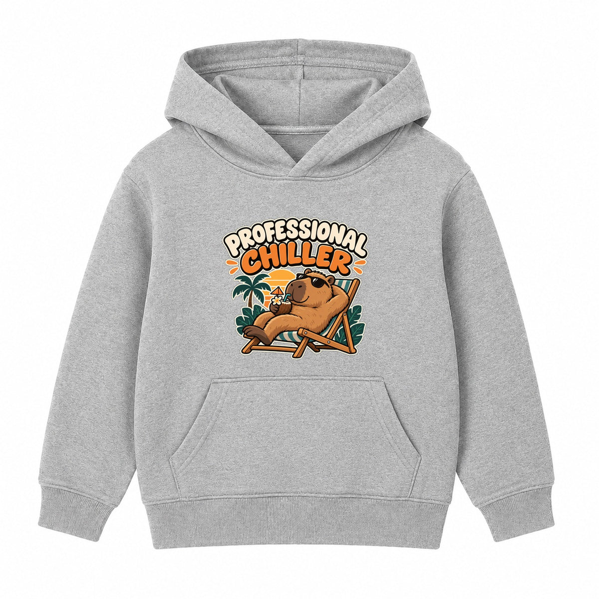 Professional Chiller adult slogan hoodie - Heather Grey