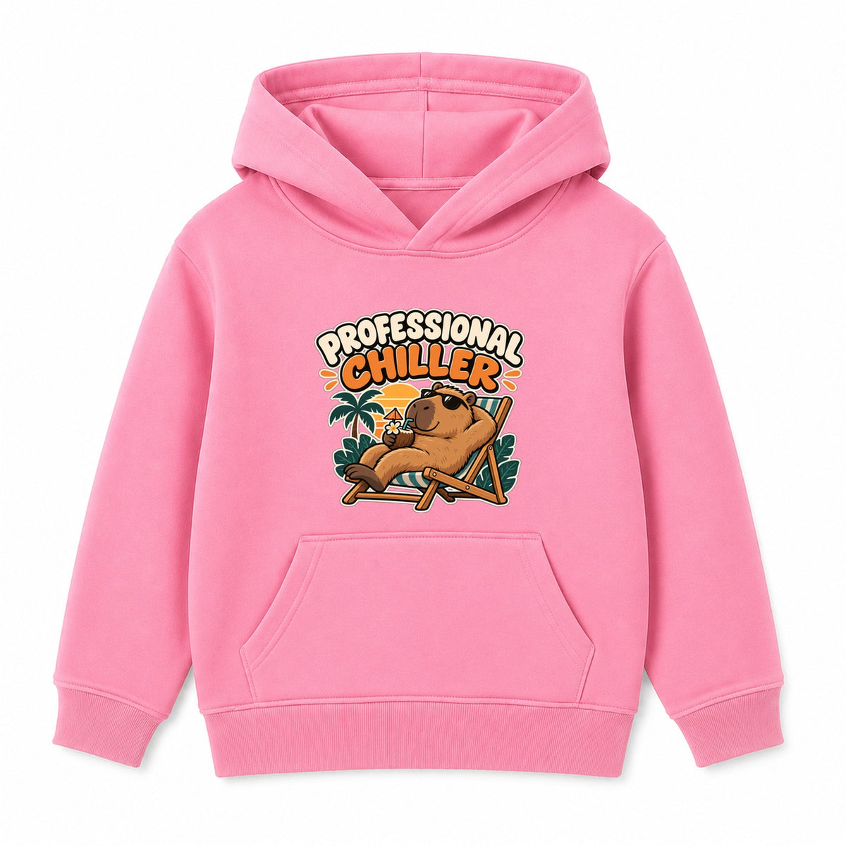 Professional Chiller adult slogan hoodie - Pink
