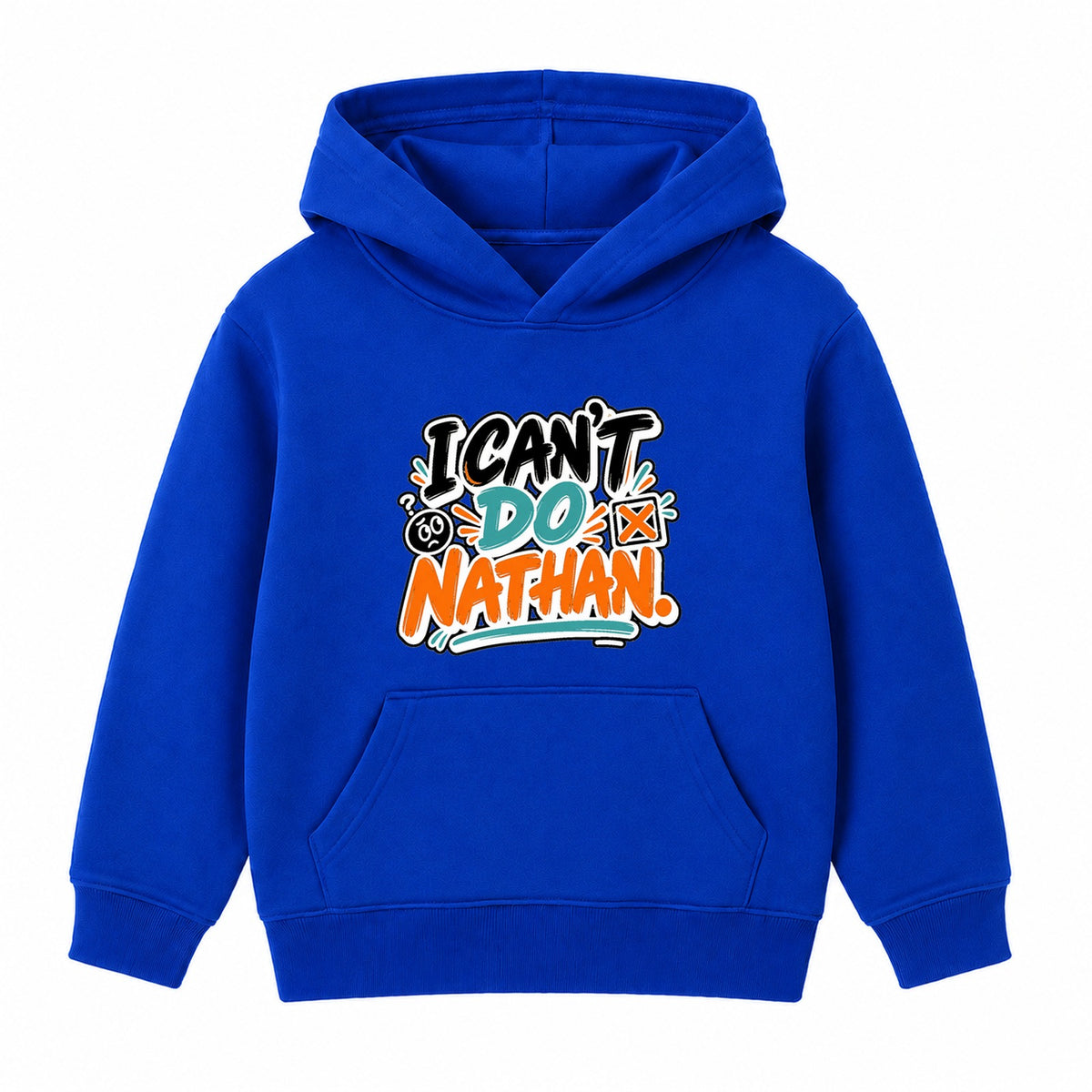 I Can't Do Nathan adult slogan hoodie - Royal Blue