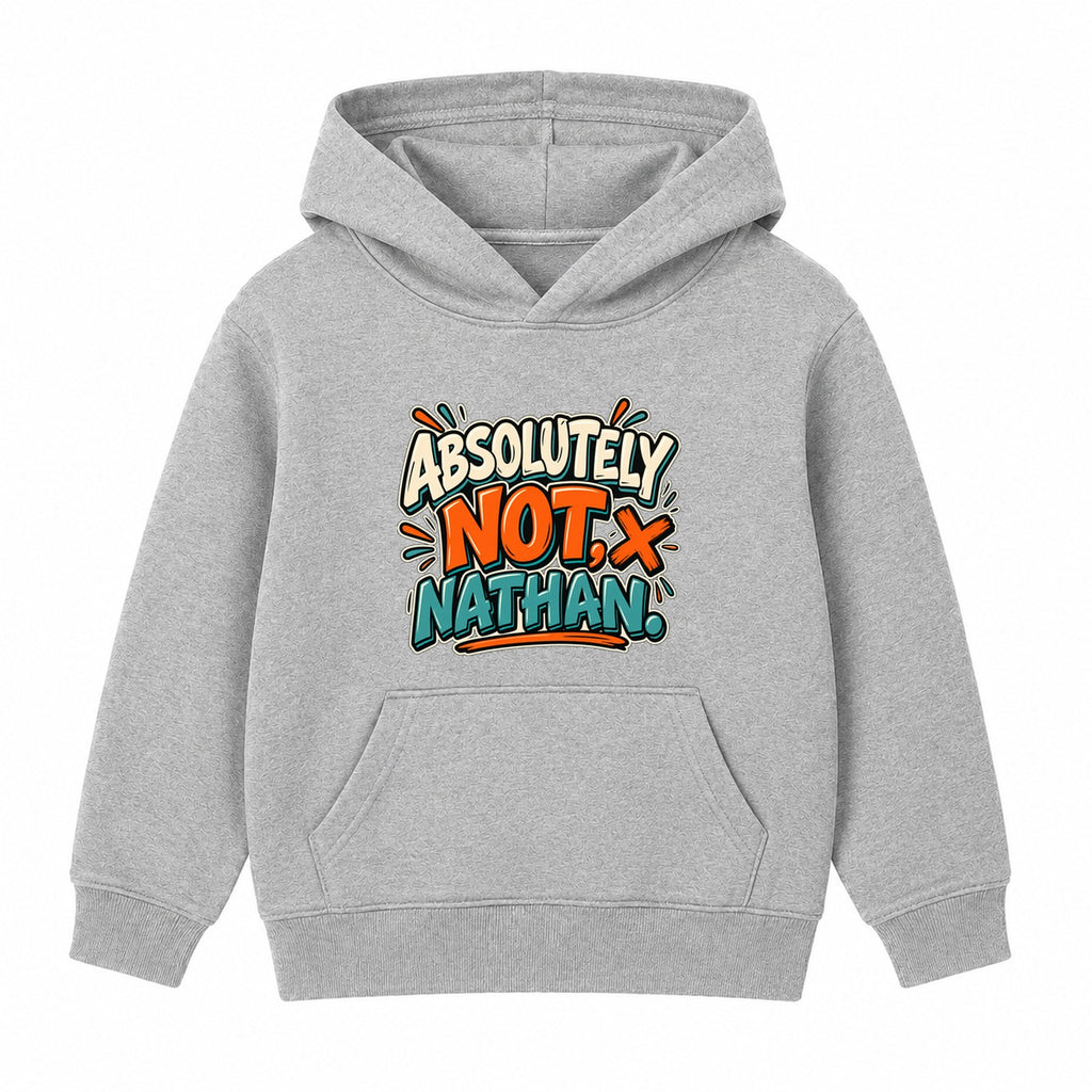 Absolutely Not Nathan adult slogan hoodie - Heather Grey