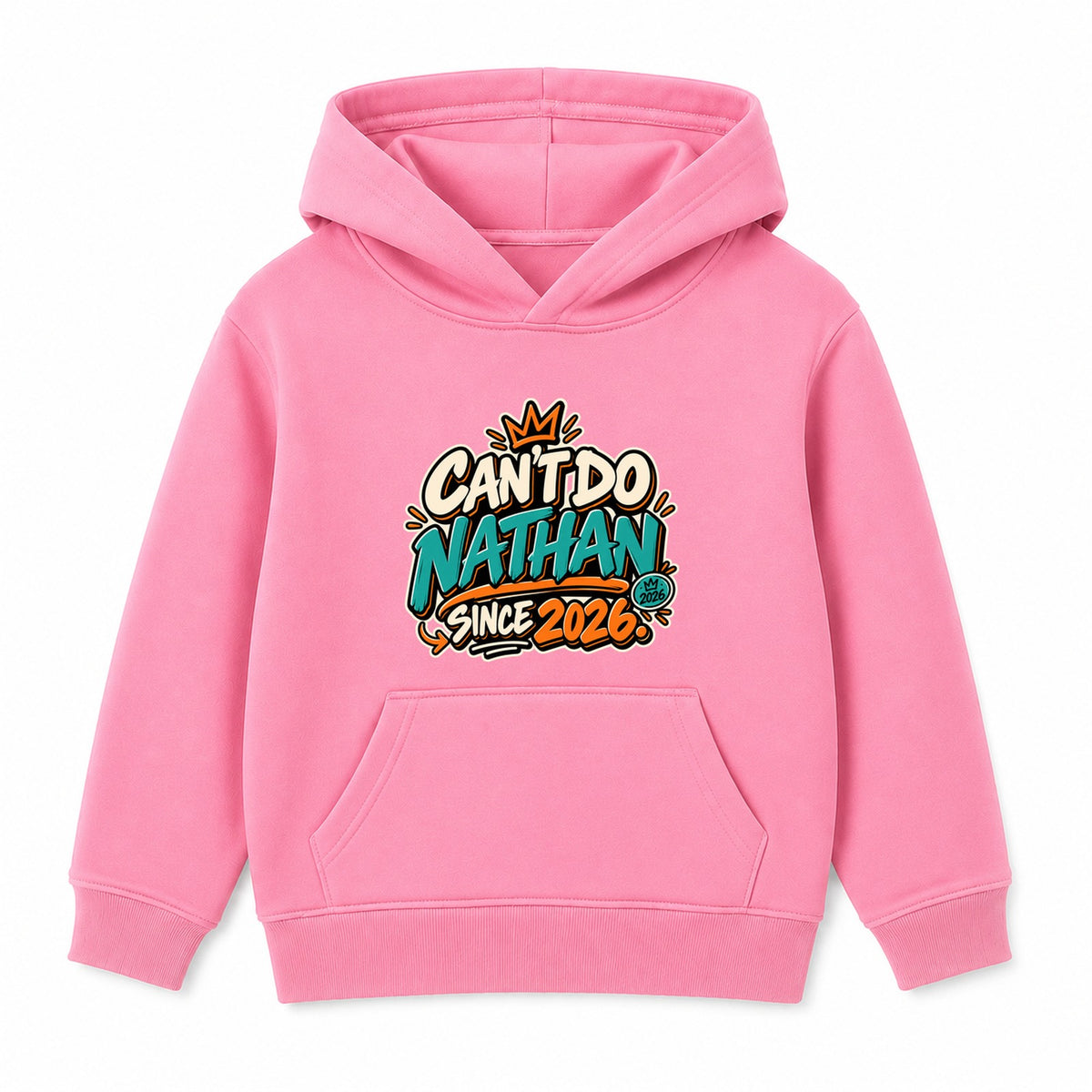 Can't Do Nathan Since 2026 adult slogan hoodie - Pink